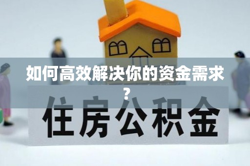 金牛如何高效解决你的资金需求？